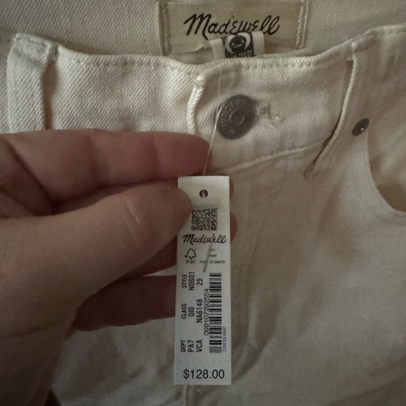 Madewell Women's Perfect Vintage Wide-Leg Cropped Jeans In Cream - Picture 3 of 6